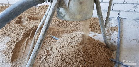 Procesas įrengiant smėlbetonio grindis