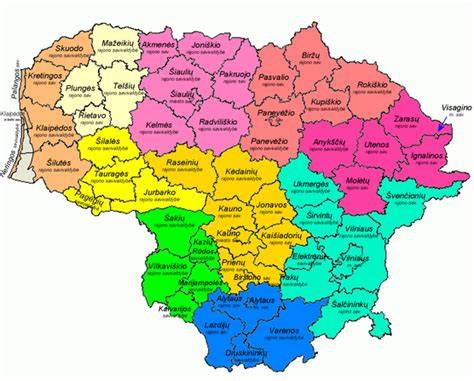 Žemėlapis su pagrindiniais medienos rūšių žymėjimais