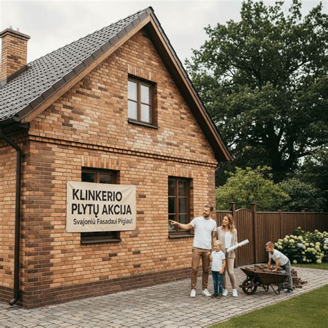 Klinkerio plytų fasado pavyzdžiai