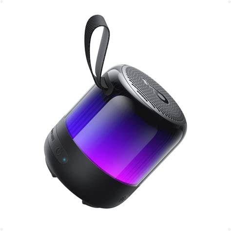 Infografika: Anker Soundcore Glow Mini pagrindinės savybės (kompaktiškumas, IPX7, LDAC, EQ režimai)
