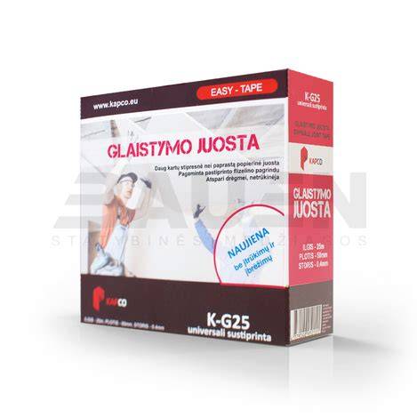 KAPCO Easy-tape juostų palyginimas: G25, Q12, Q25, Q-Plus