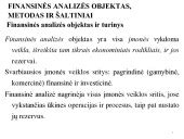 Finansinės analizės ir prognozavimo modeliai