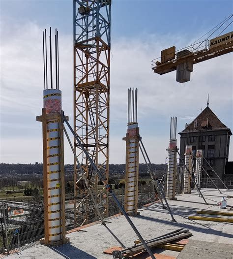 Schematinis įvairių formų kolonų klojinių pavaizdavimas