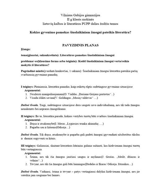 Greičių plano pavyzdys