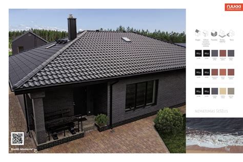 Stogo ir fasado spalvų derinių pavyzdžiai