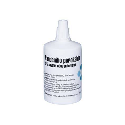 Vandenilio peroksido naudojimo schema