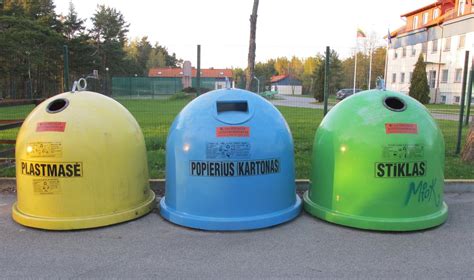 Rūšiavimo konteineriai lauko erdvėms