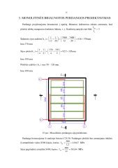 Scheminis monolitinės perdangos pjūvis su armatūros išdėstymu