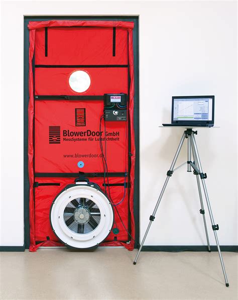 Sandarumo testo (Blower Door test) schema