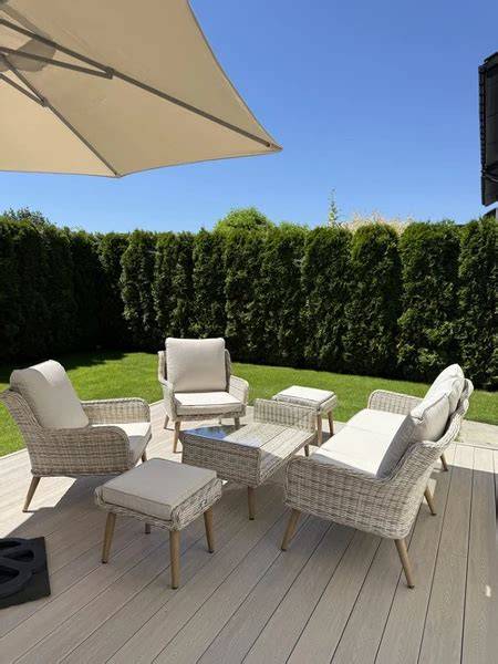 Liguria Garden Point technorattan rinkinys - kampinė sofa ir kavos staliukas
