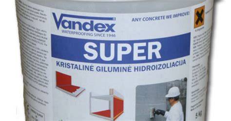 Vandex Super kristalinė hidroizoliacija poveikio principas