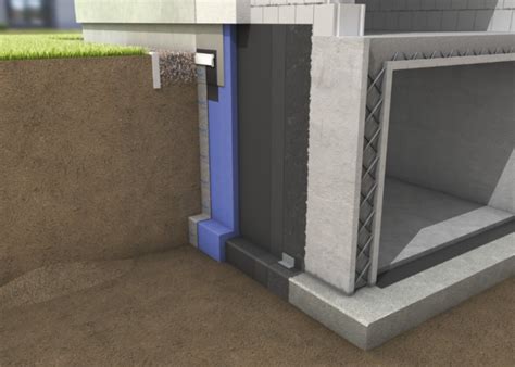 Hidroizoliacijos sluoksnio ant pamato brėžinys