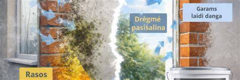 Infografika: fasadų dažų tipų palyginimas (naudojami paviršiai, atsparumas, garų laidumas)