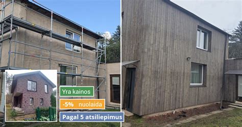 fasado šiltinimas ir plokštė ant medinio karkaso
