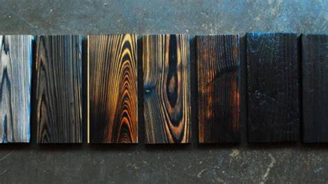 Grafikas: Shou Sugi Ban proceso etapai