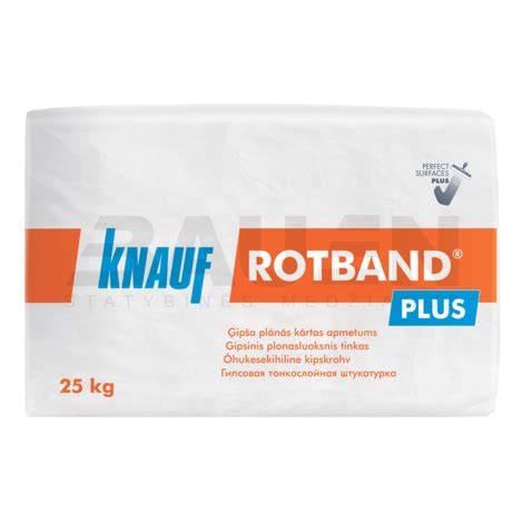 Knauf Rotband ir MP75 serijos tinkai - pagrindiniai rotband produktai
