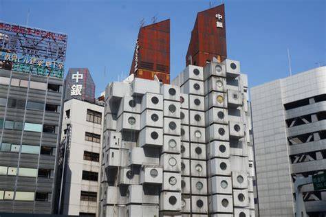 Nakagin Nakagin Capsule Tower - Japonijos metabolizmo įkvėpimo įrašas pirmajame brėžinyje