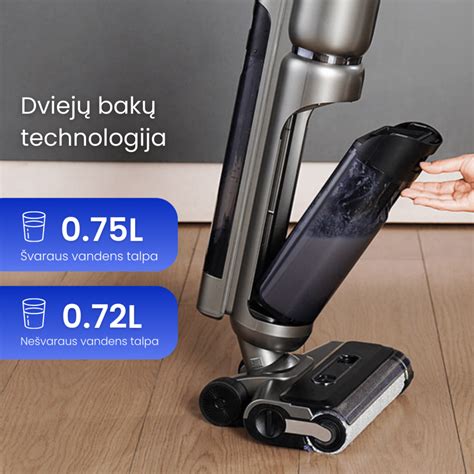 Belaidis grindų ploviklis veikimo metu