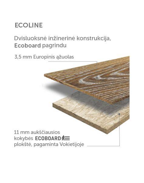 Ecowood: LOJ nekontaktuojančios ąžuolinės grindys su formaldehidų neturinčiais klijais ir VOC-free alyva.