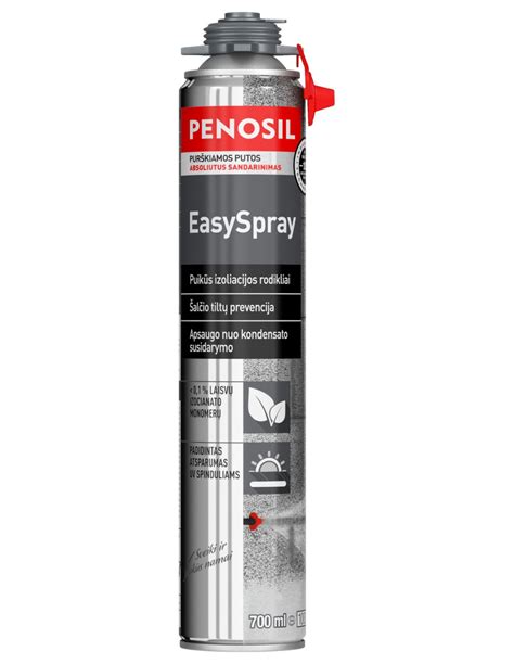Purškiamų putų PENOSIL EasySpray panaudojimas sunkiai pasiekiamose vietose