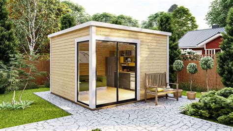 Modernus medinis sodo namelis