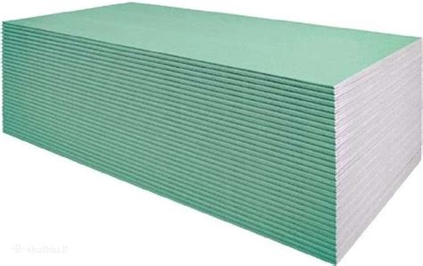 įvairių tipų gipso kartono plokštės