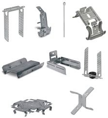 Gipso kartono plokščių tvirtinimo detalės