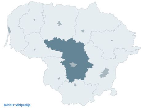 Žemėlapis su Kauno ir Vilniaus regionų medienos prekybos aikštelėmis