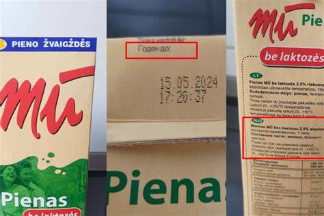 Instrukcijų pavidalo užrašai ant pakuotės