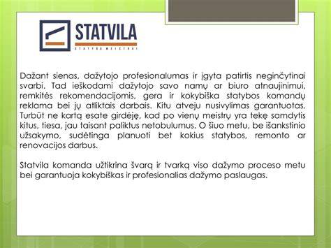 infografika: tinkavimo seka ir dalinių apdailos ypatumai