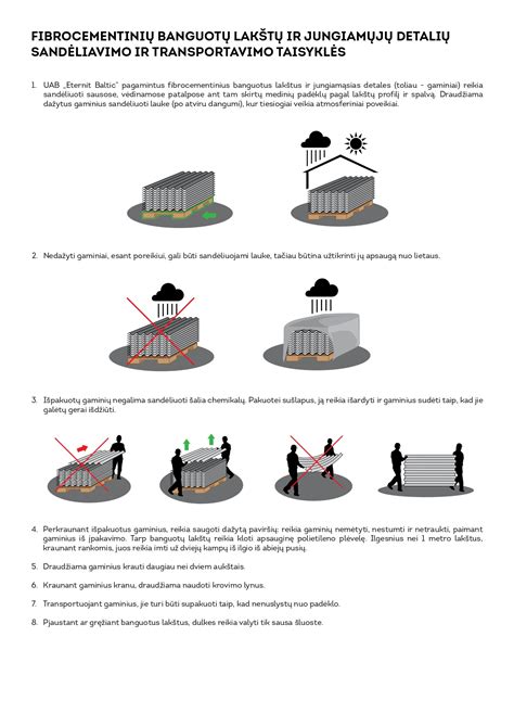 Skardos lakštų sandėliavimo taisyklės