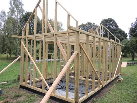 Karkasinio namo karkaso surinkimo schema