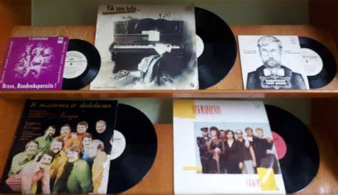 Vinilinių plokštelių kolekcijos nuotrauka