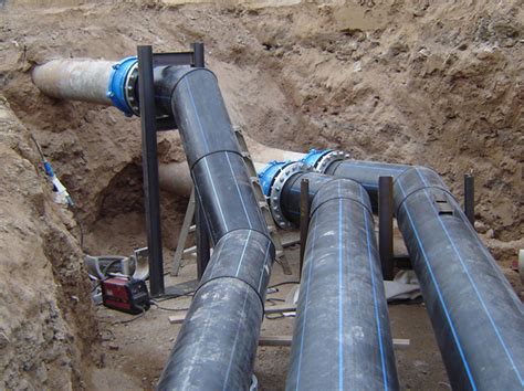 HDPE vamzdžių išdėstymo schema