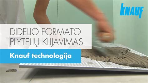 Didelio formato plytelių klijavimo pavyzdys