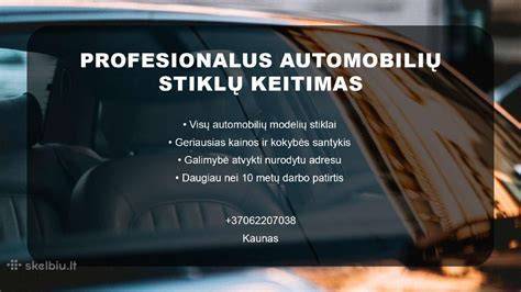 Stiklo stiklų pažeidimų dažnumas KASKO aplinkoje ir rekomenduojami veiksmai