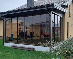 Aliuminio konstrukcijų terasos stiklinimas