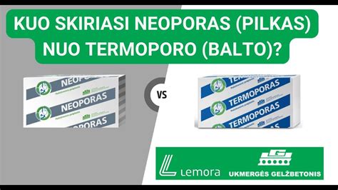 Palyginimas: baltas EPS ir pilkas NEOPORAS