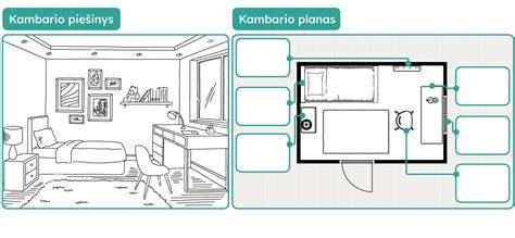 Vaizdas: Planavimas - eskizas kambario