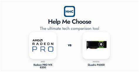 NVIDIA Quadro P6000 vs AMD Radeon Pro WX 8200 - palyginimo reprezentacija