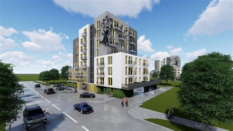 Modernus daugiabutis Dragūnų gatvėje