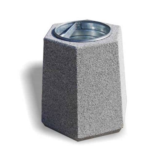 Betoninės šiukšliadėžės su marmuro skaldelės apdaila