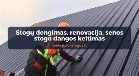 Stogų dengimo darbų eiga
