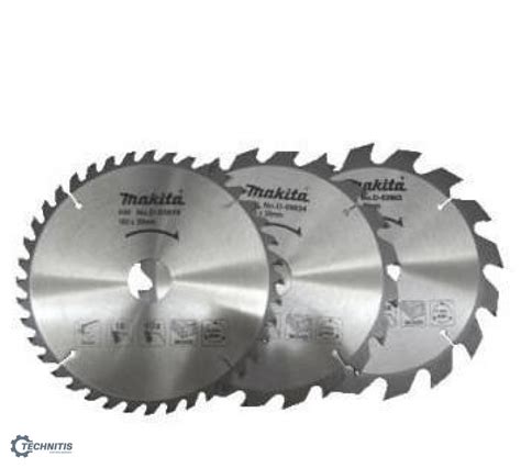 Makita pjovimo diskų specifikacijų lentelė