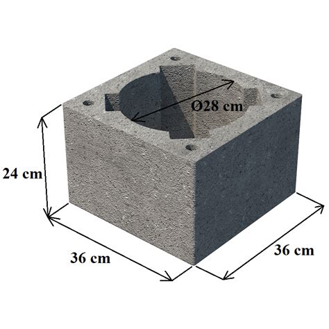 Betoninio kolonų blokelio HAUS KL-28 matmenys