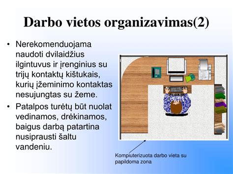 Darbo vietos organizavimas glaisto darbams