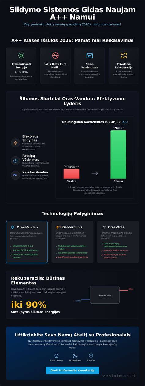 Infografika: Energines klasės nuo A++ iki G ir jų įtaka NT vertei
