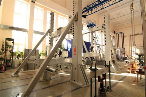 Inovatyvių statybinių konstrukcijų laboratorijos vaizdas