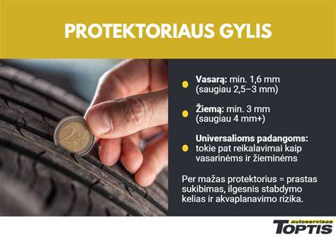 Infografika: Kaip tikrinti naudotas padangas (dydžiai, protektoriaus gylis, amžius)
