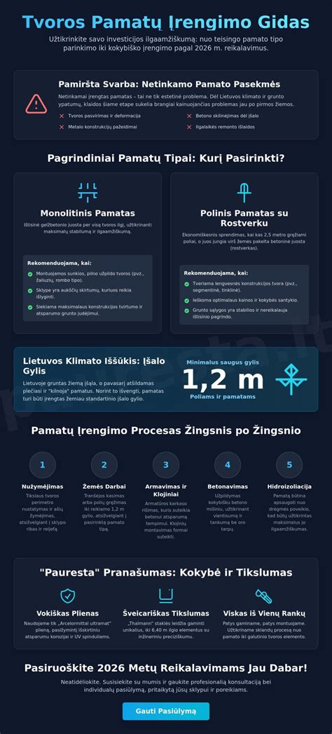 Infografika: medžiagų spektras statybai nuo pamatų iki stogo
